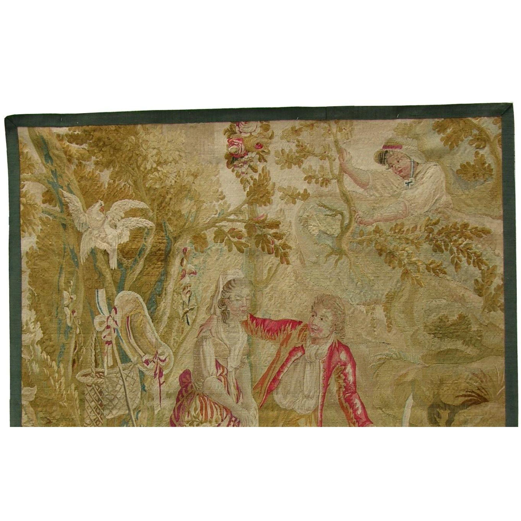 Unknown Antique 1900 French Tapestry 6'2