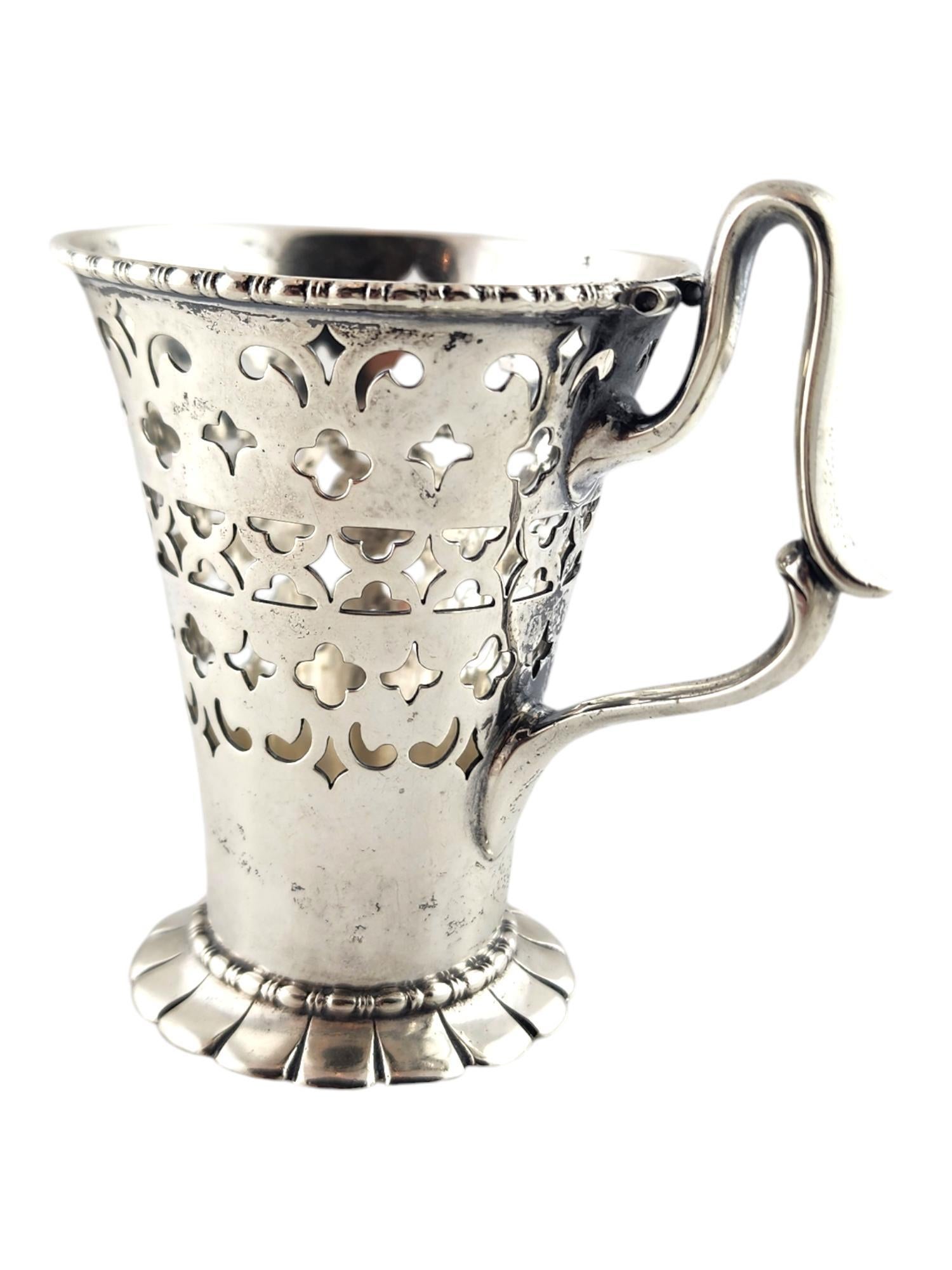 Antico 1900 Sheffield Inghilterra Portabicchieri in Argento Sterling #18696 In condizioni buone in vendita a Washington Depot, CT