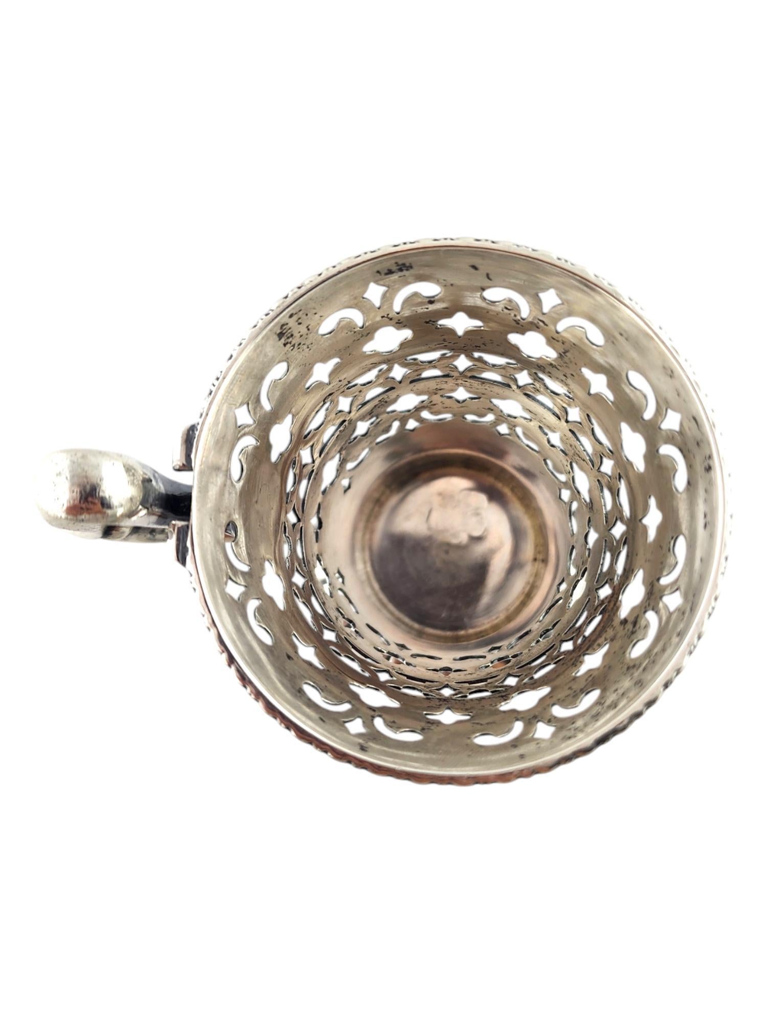 Antico 1900 Sheffield Inghilterra Portabicchieri in Argento Sterling #18696 in vendita 2