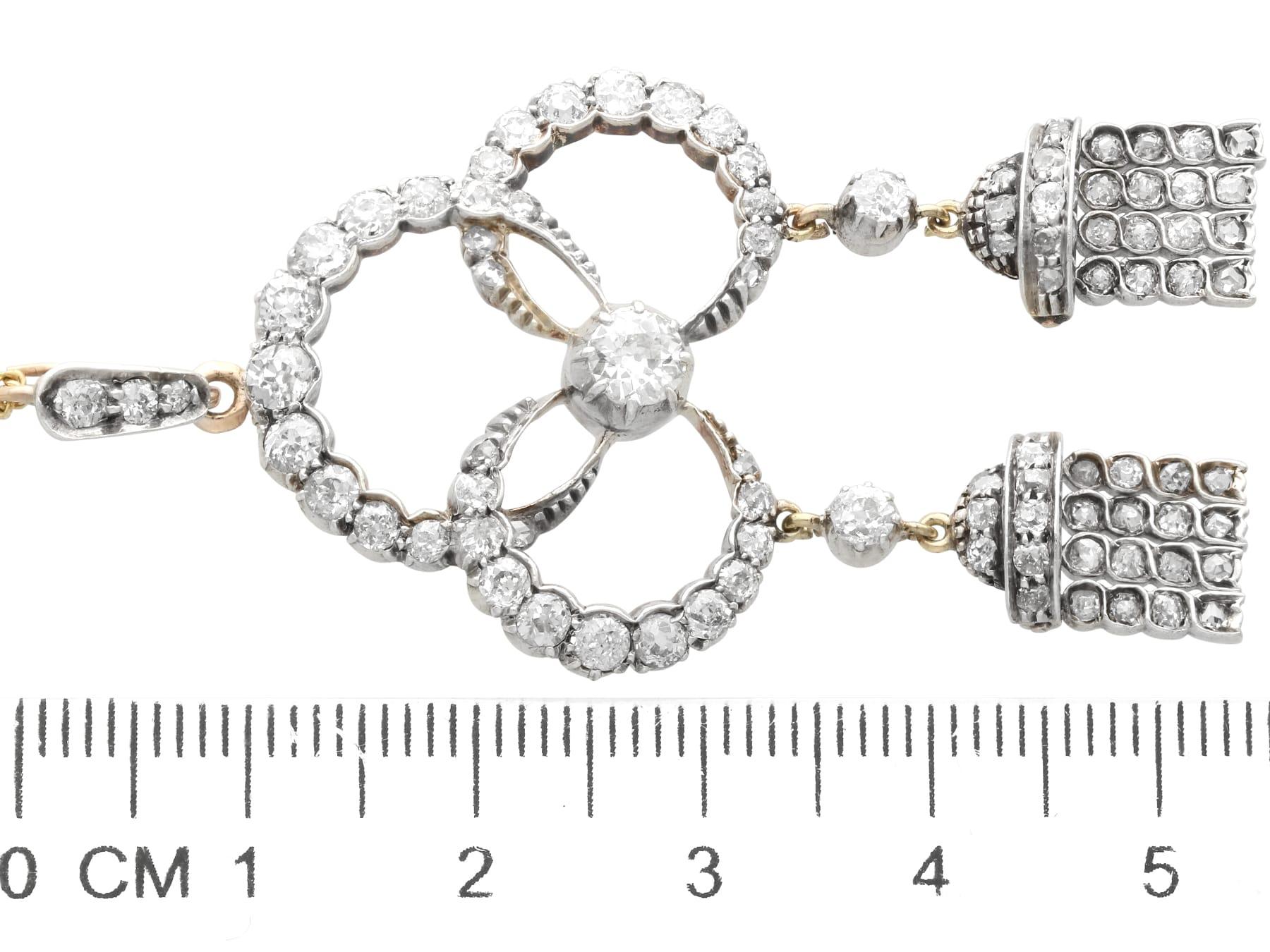 Antique 1900s 2.39 Carat Diamond and Gold Pendant For Sale 5