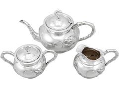 1900s Chinese Export Silver Three-Piece Tea Service