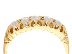 Antique 0.65ct Diamond and 18k Yellow Gold Cocktail Ring, 1901 England