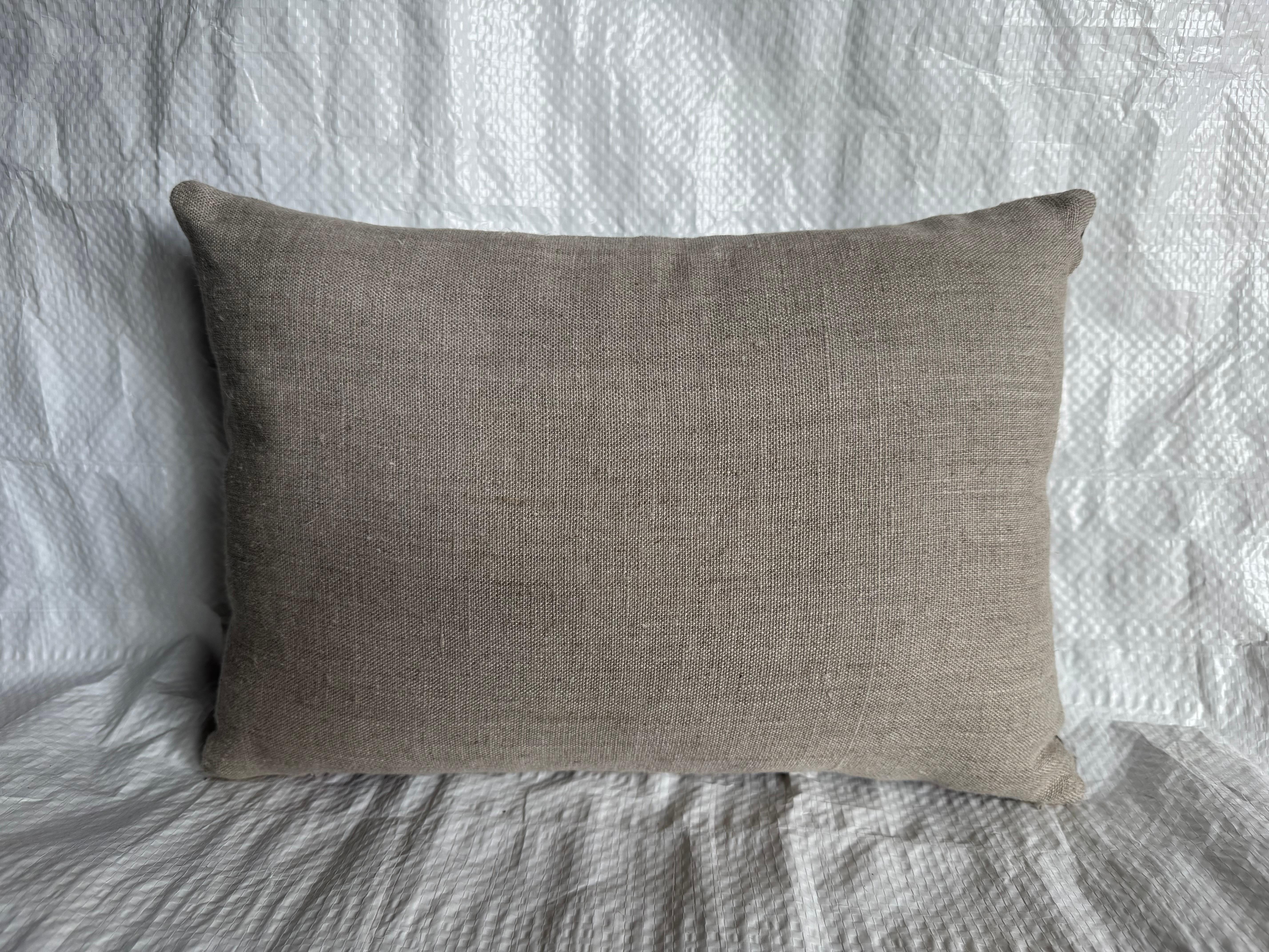 XX secolo Antique 1900s Hand-Embroidered Suzani Pillow in vendita