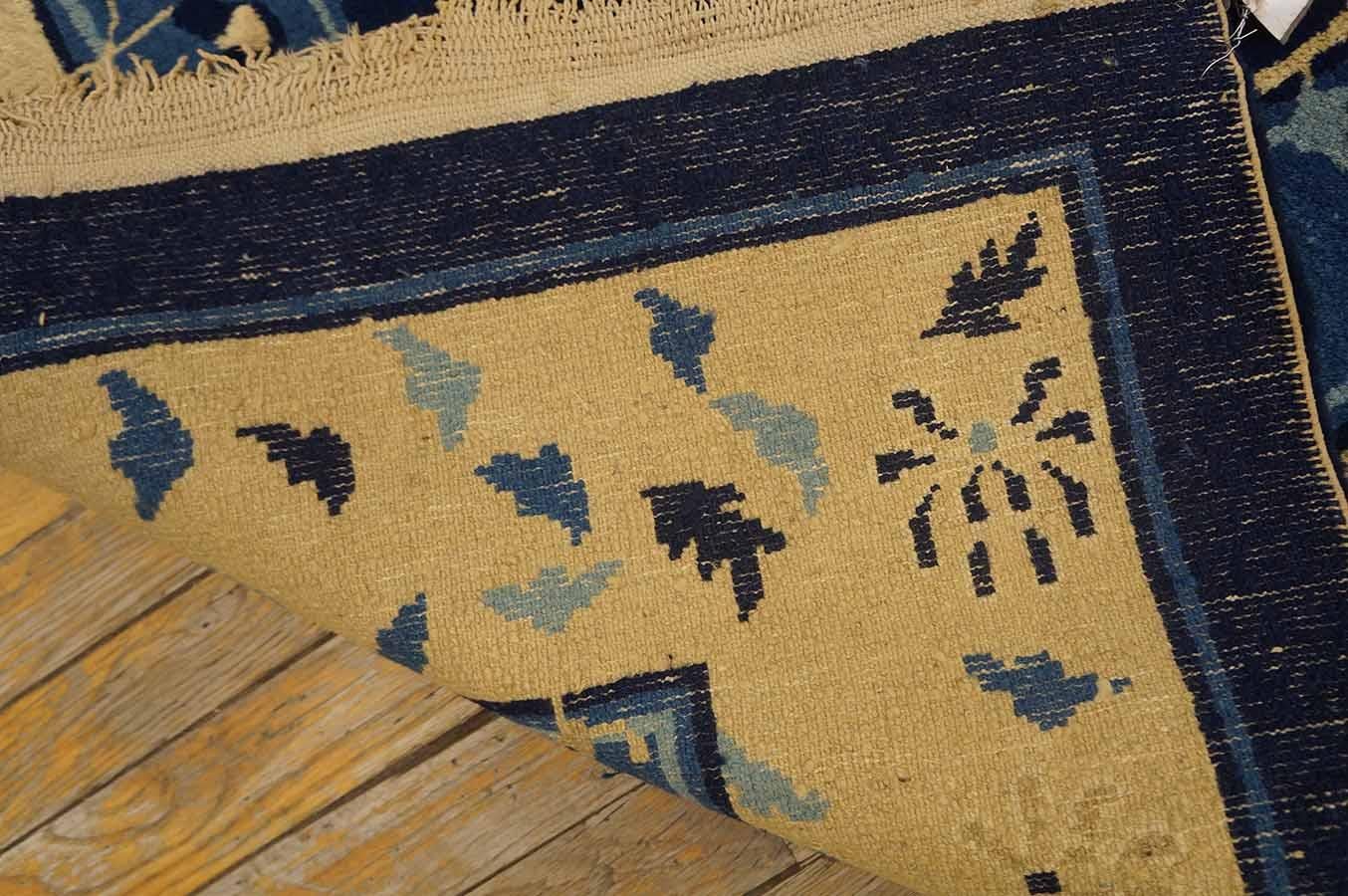 Antike 1900er Marine chinesischen Peking Teppich 8'4