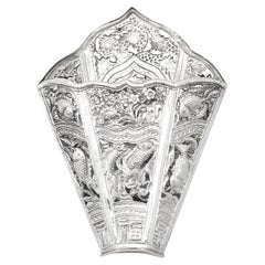 Antiker Peranakan Silber Sirih Blatthalter, 1900er Jahre