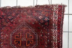 Antique 1900s Persian Shiraz Rug - Diamond Medallion 3.1' x 4.2' - 1C1219