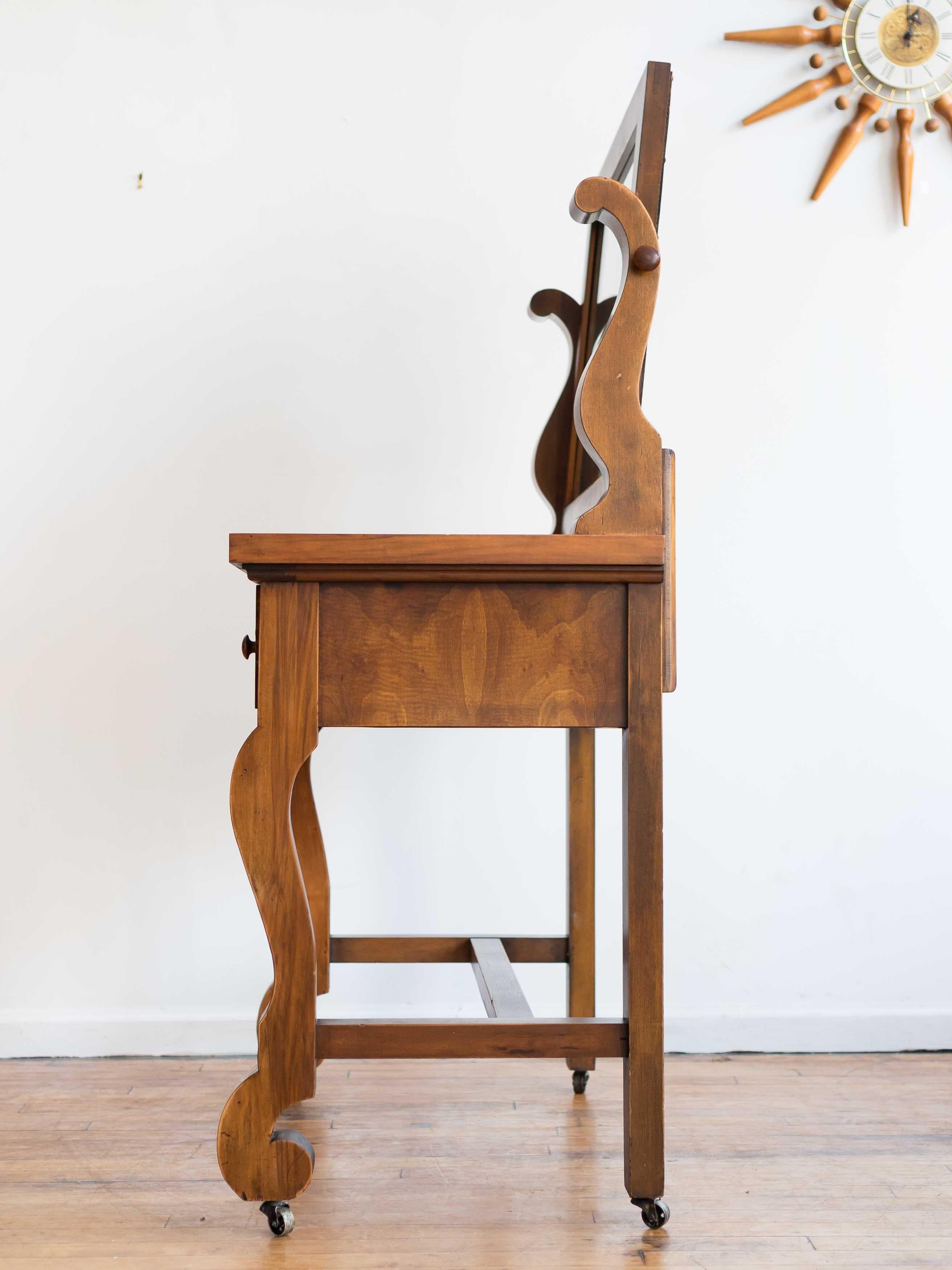 Antique 1900's Rosewood Empire Dressing Table / Vanity In Good Condition For Sale In Chicago, IL