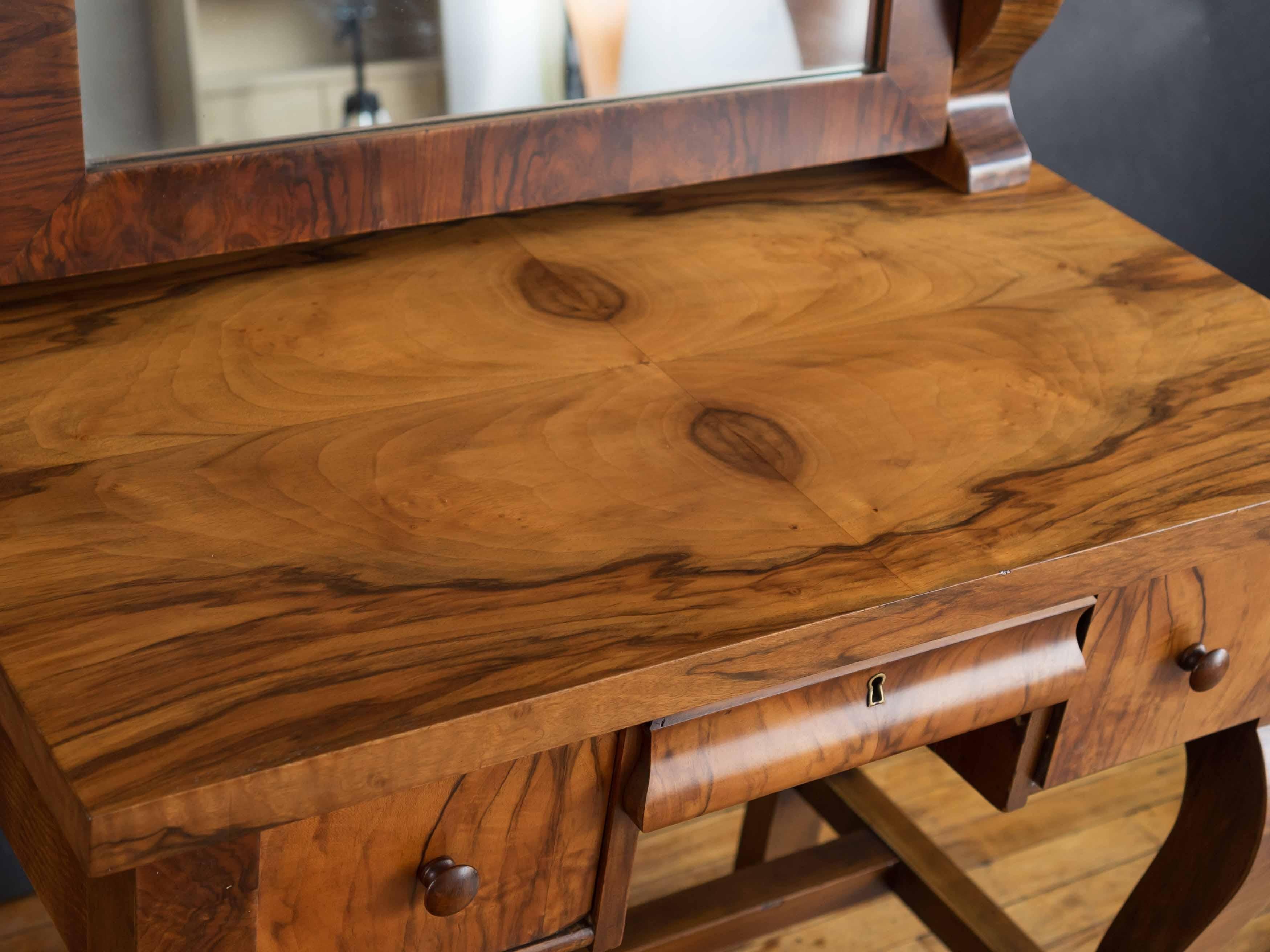 Antique 1900's Rosewood Empire Dressing Table / Vanity For Sale 1