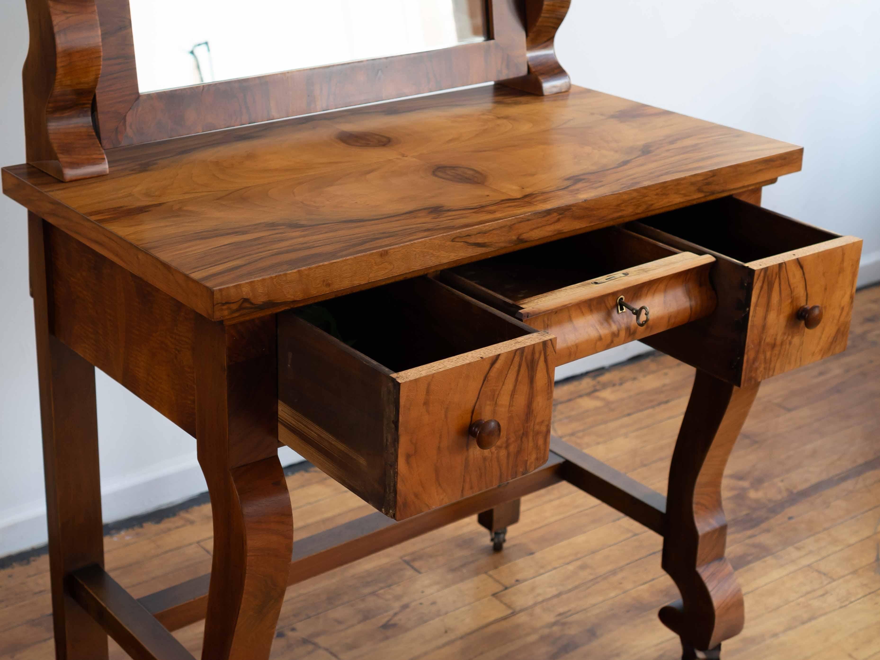 Antique 1900's Rosewood Empire Dressing Table / Vanity For Sale 2