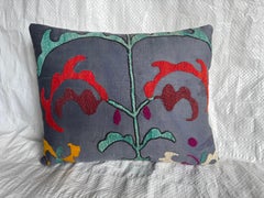 Antique 1900s Suzani Embroidered Pillow