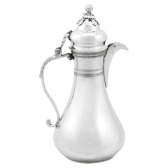 Antique 1900s Turkish Silver Coffee Jug