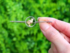 Antique 1900s Yellow Gold Chick Bar Brooch
