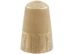 Antique French 1900s Yellow Gold Thimble