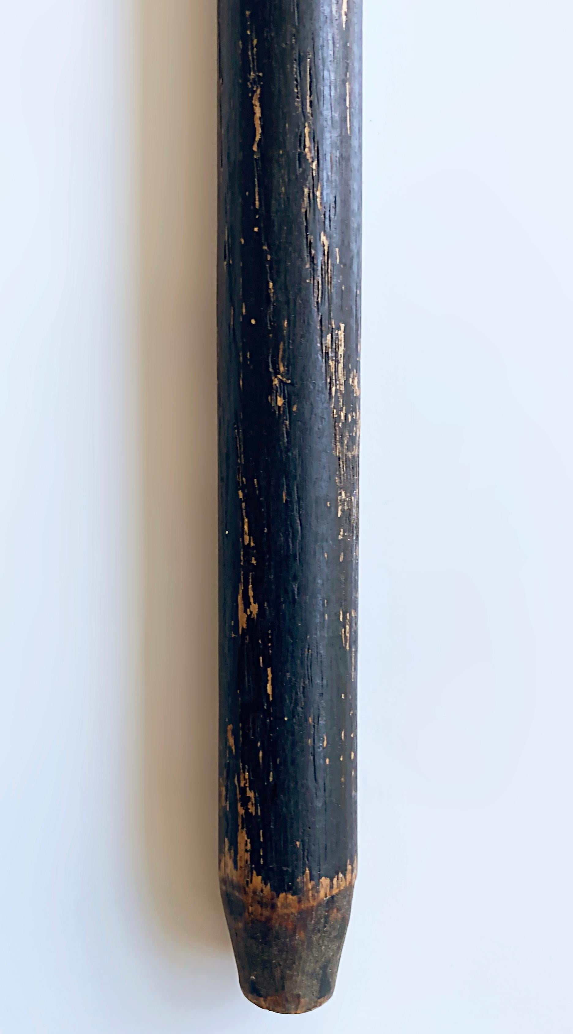 Victorian Antique 1901 Gold Handled Dandy Walking Stick, Monogrammed Date	 For Sale