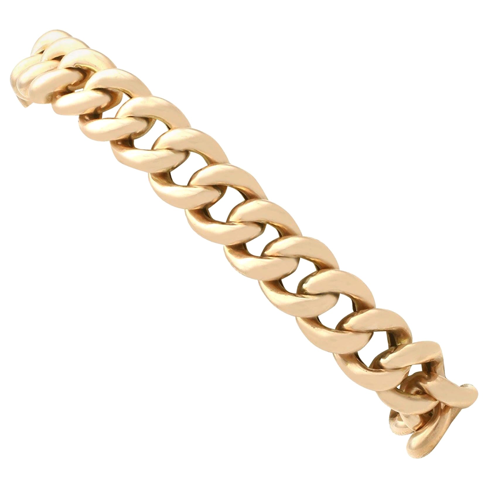 Pulsera antigua de oro amarillo de 1901 con cierre de candado de corazón en venta