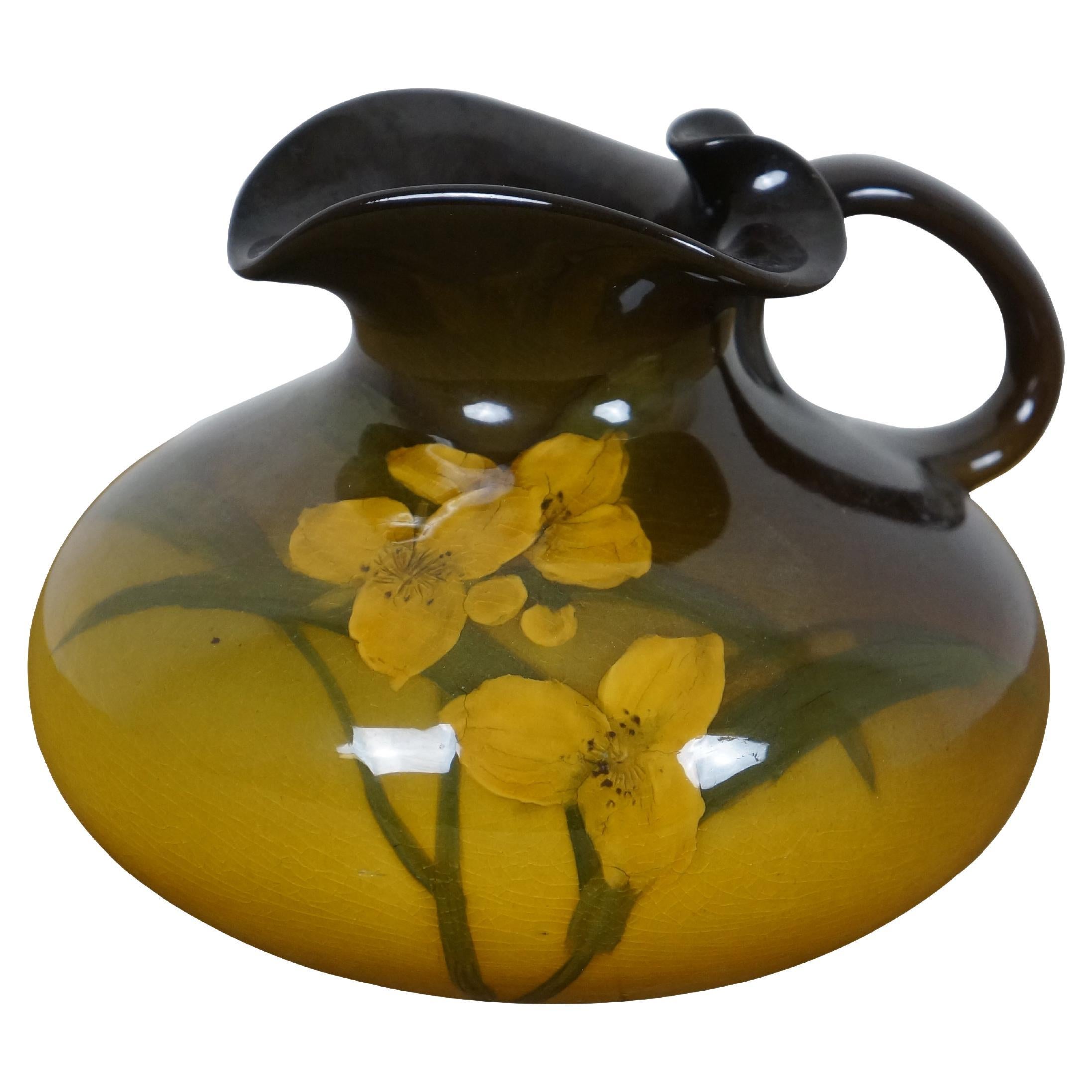 Antike 1902 Rookwood Carrie Steinle 461 Floral Creamer Pitcher Krug 4"