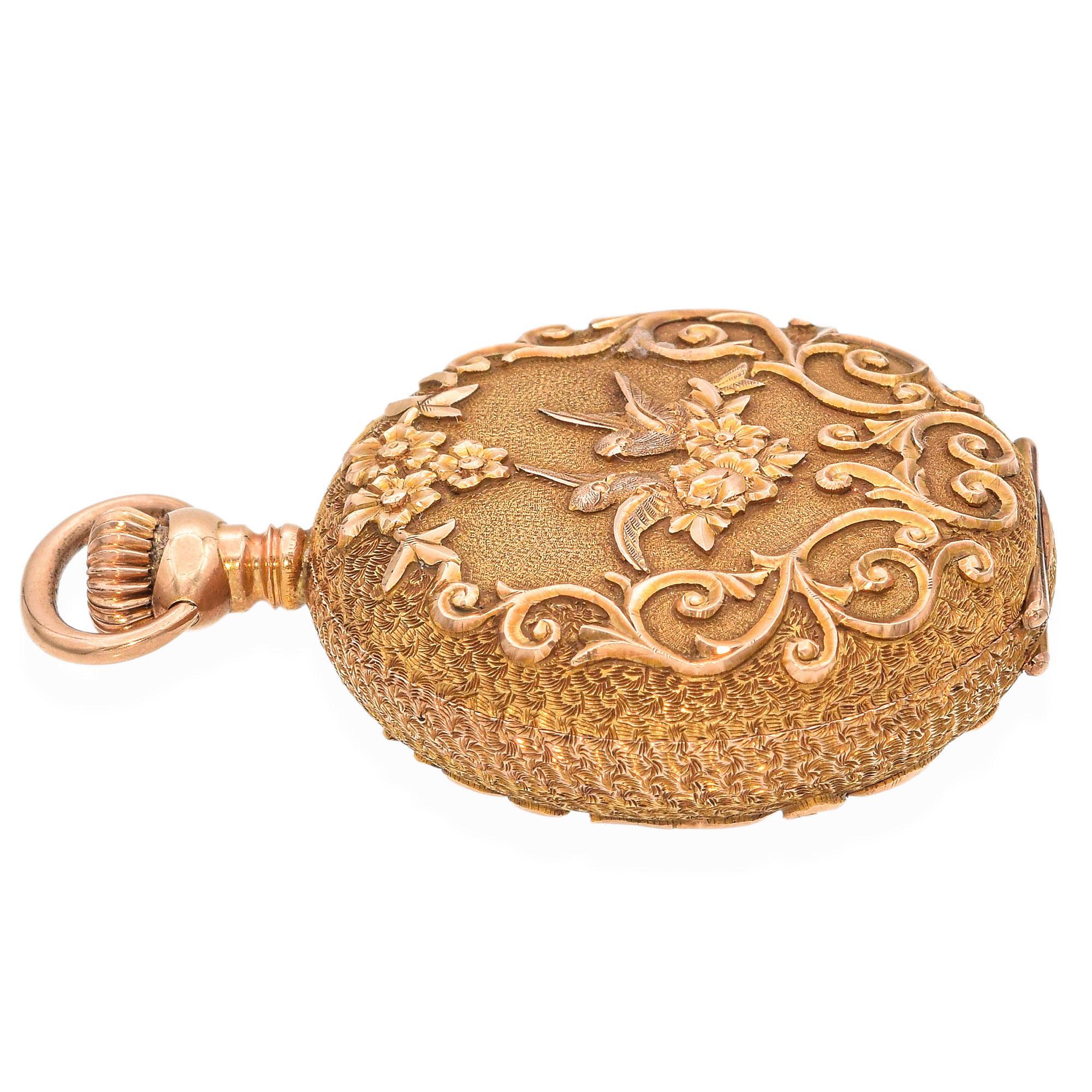 Waltham, montre de poche ancienne de 1903 en or jaune 14 carats en vente 5