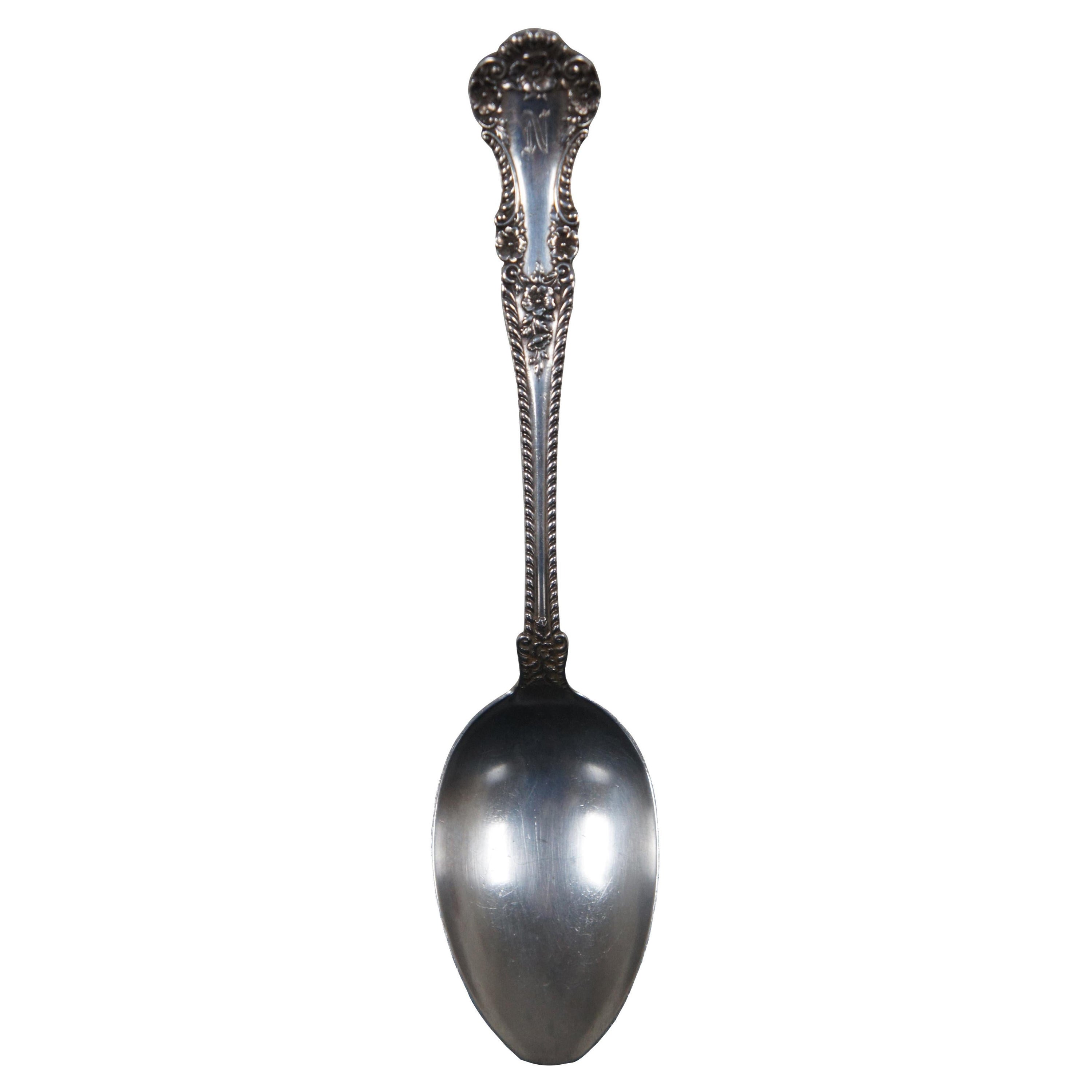 Antique 1904 Gorham Sterling Silver 925 Cambridge Floral Serving Spoon 56g