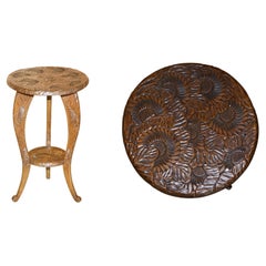 Antico 1905 Liberty of London Japanese Carved Side End Lamp Wine Table Jardiniere