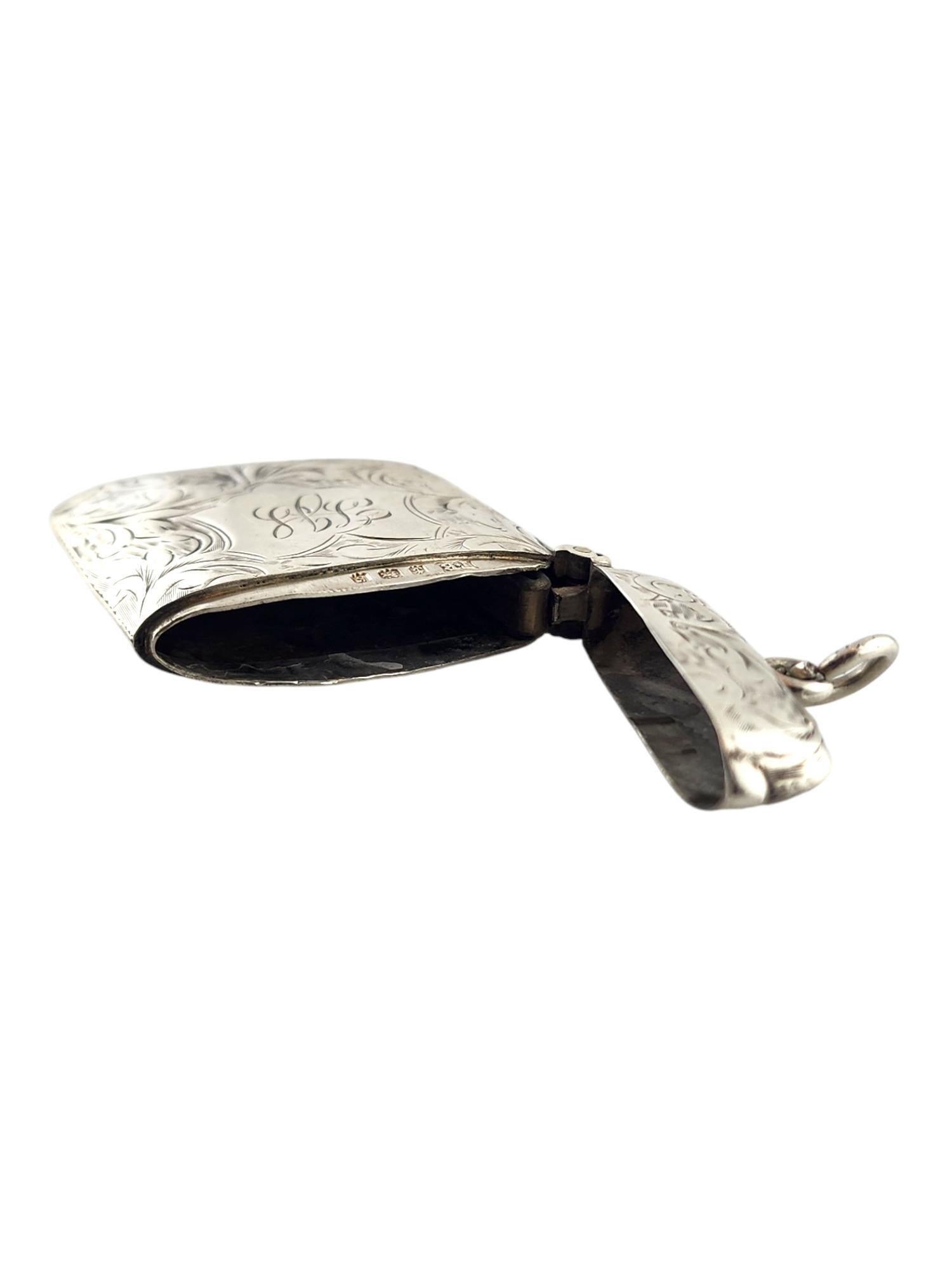 Antique 1906 TB Birmingham England Sterling Silver Vesta Case #18430 2