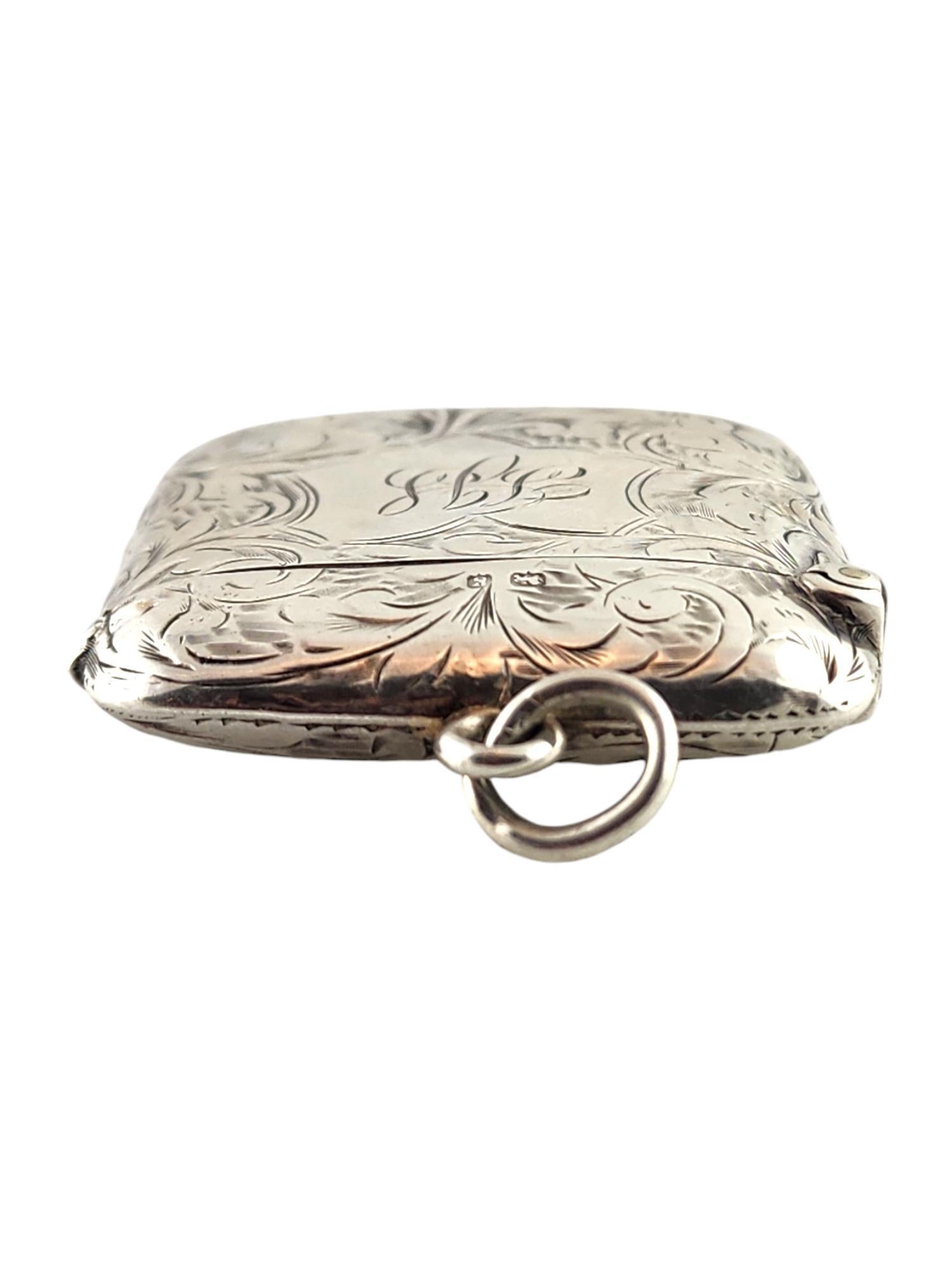 Antique 1906 TB Birmingham England Sterling Silver Vesta Case #18430 4