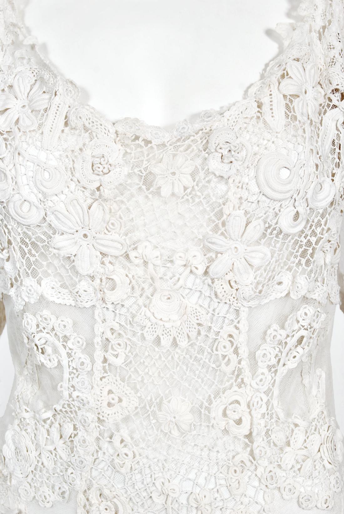 irish crochet wedding dress
