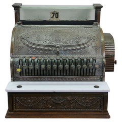 Antique 1908 NCR National Cash Register 349 Total Adding Machine 19"