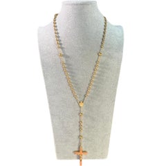 Antique 1908 Sloan & Co. 14K Gold Rosary — Attributed Blessing of Pope Pius X