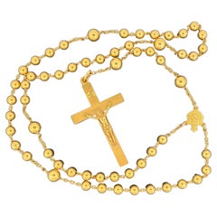 Antique 1908 Sloan & Co. 14K Gold Rosary — Attributed Blessing of Pope Pius X