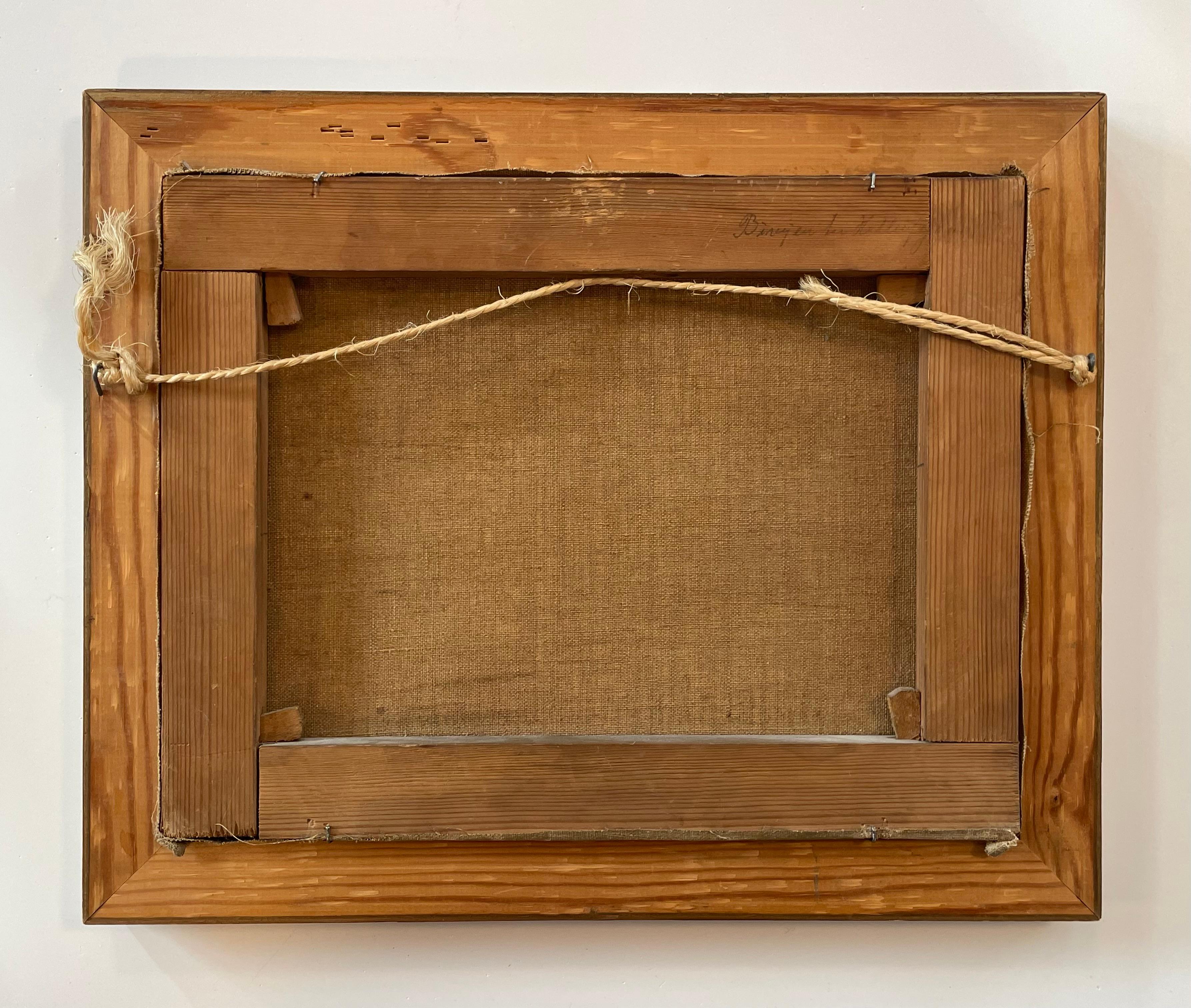 Antikes dänisches Ölgemälde von 1909, das ein Haus an einer unbefestigten Straße in grüner Landschaft zeigt im Angebot 3