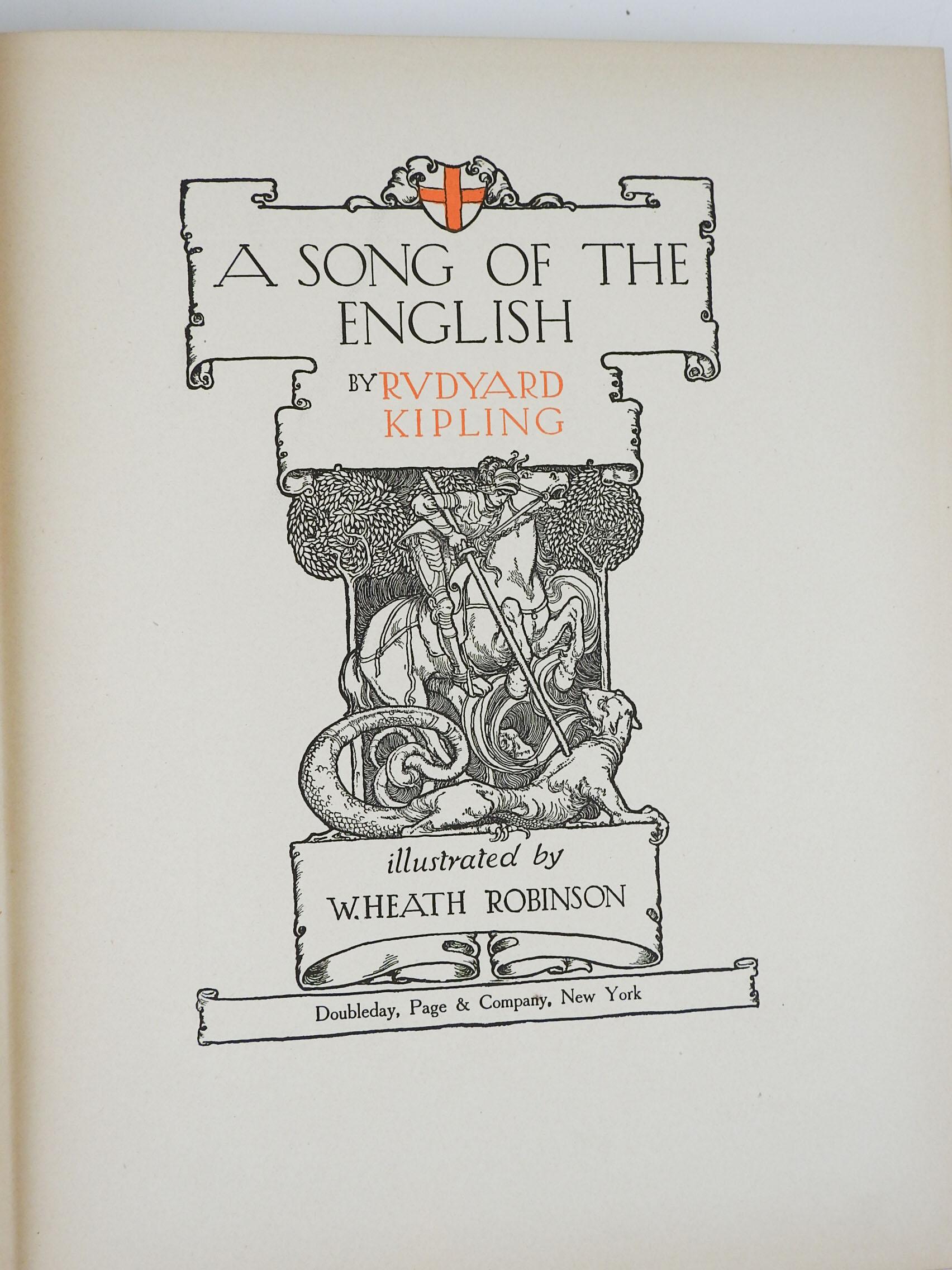 Art nouveau Song of the English ( Song de l'Angleterre) 1909 par Rudyard Kipling en vente