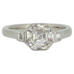 Antiquities 1.91 Asscher Cut Diamond Ring