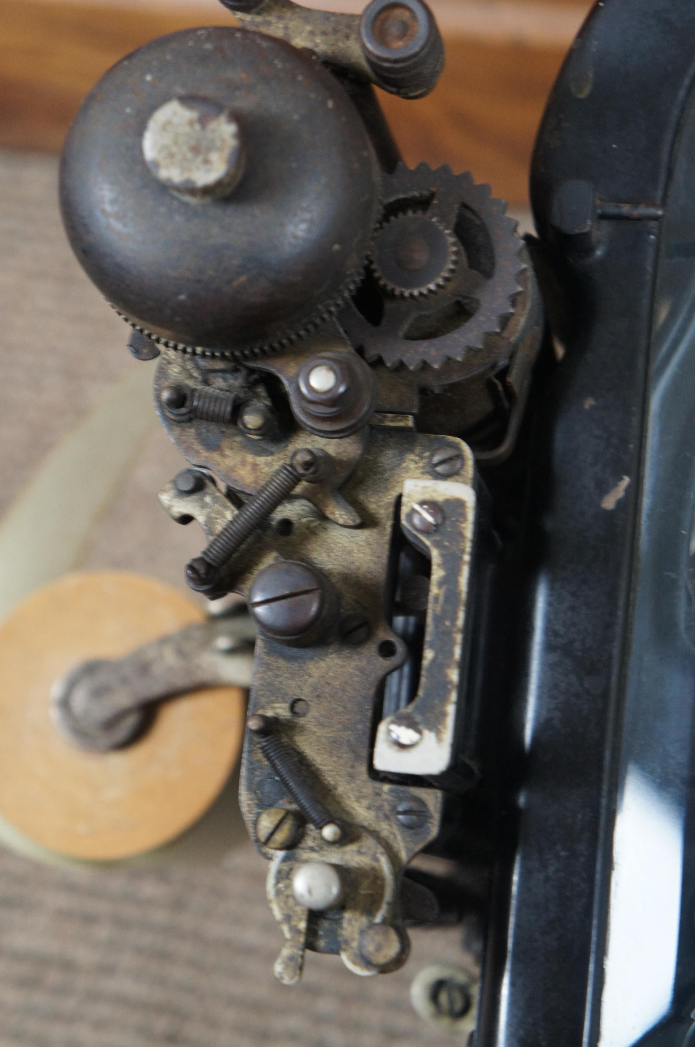 Antique 1910 Burroughs Class 1 No 9 Adding Bookkeeping Typewriter Machine 3