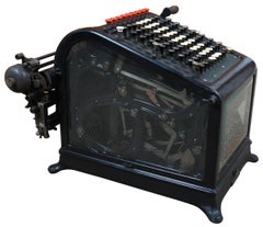 Antique 1910 Burroughs Class 1 No 9 Adding Bookkeeping Typewriter Machine