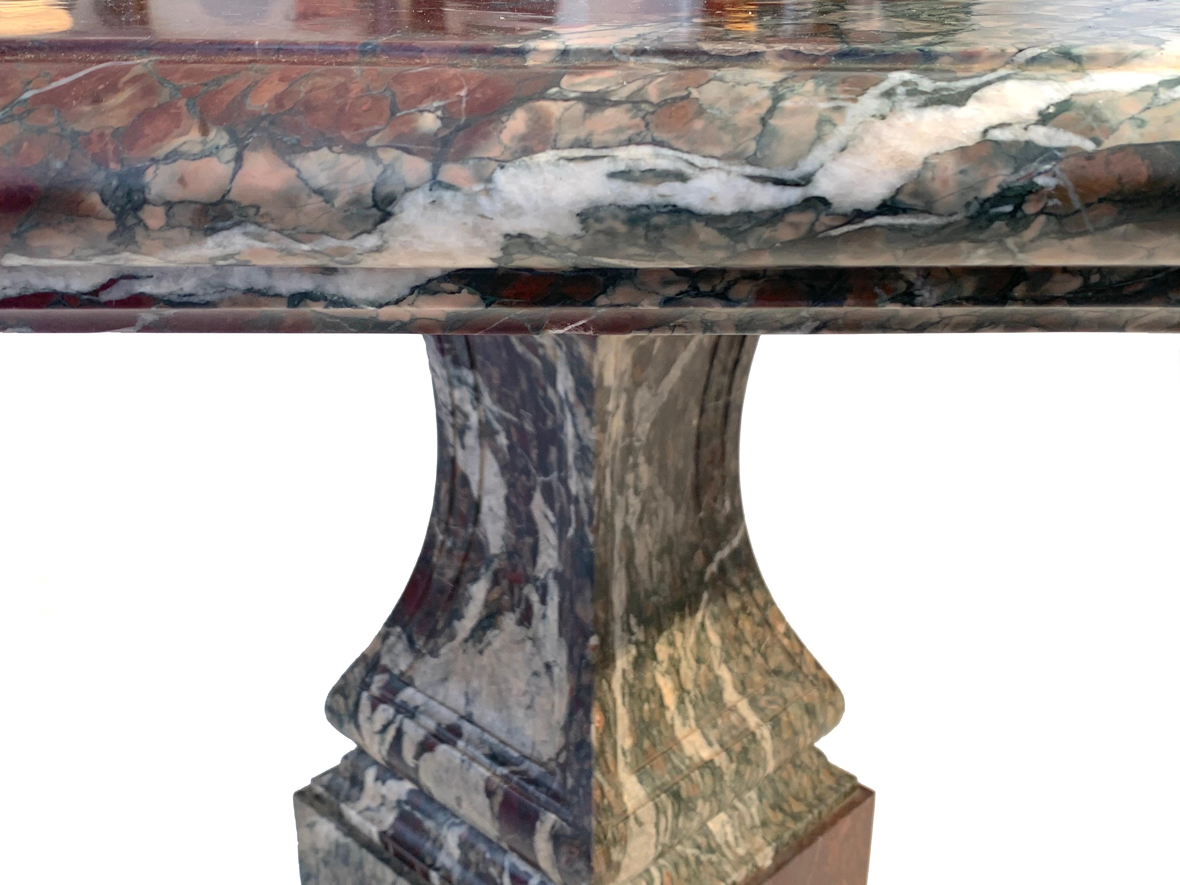 Early 20th Century Antique 1910 Campan Marble Guéridon Octagonal Centre Dining Table France