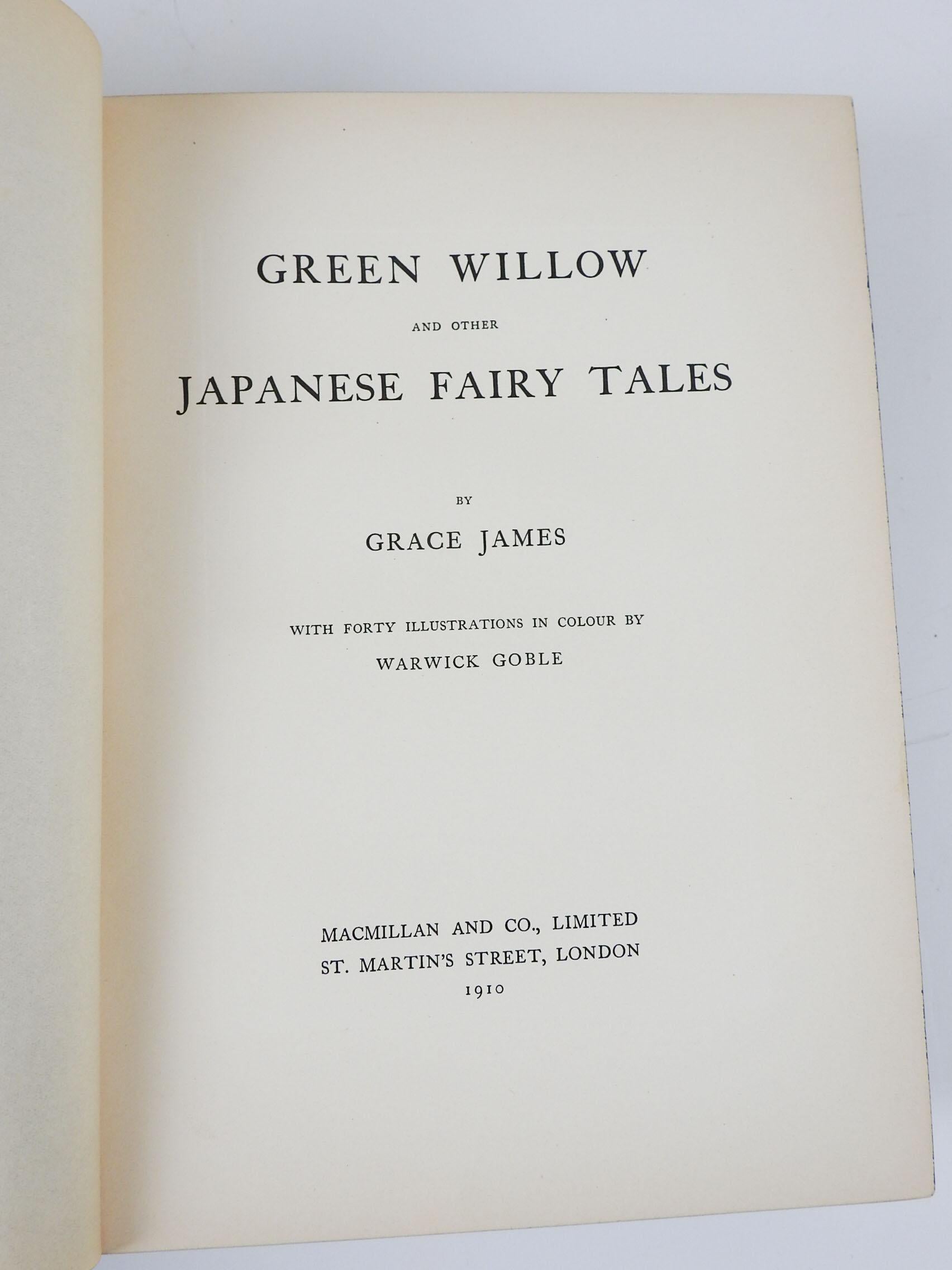 Antique 1910 Green Willow & Other Japanese Fairy Tales Book In Good Condition For Sale In Seguin, TX