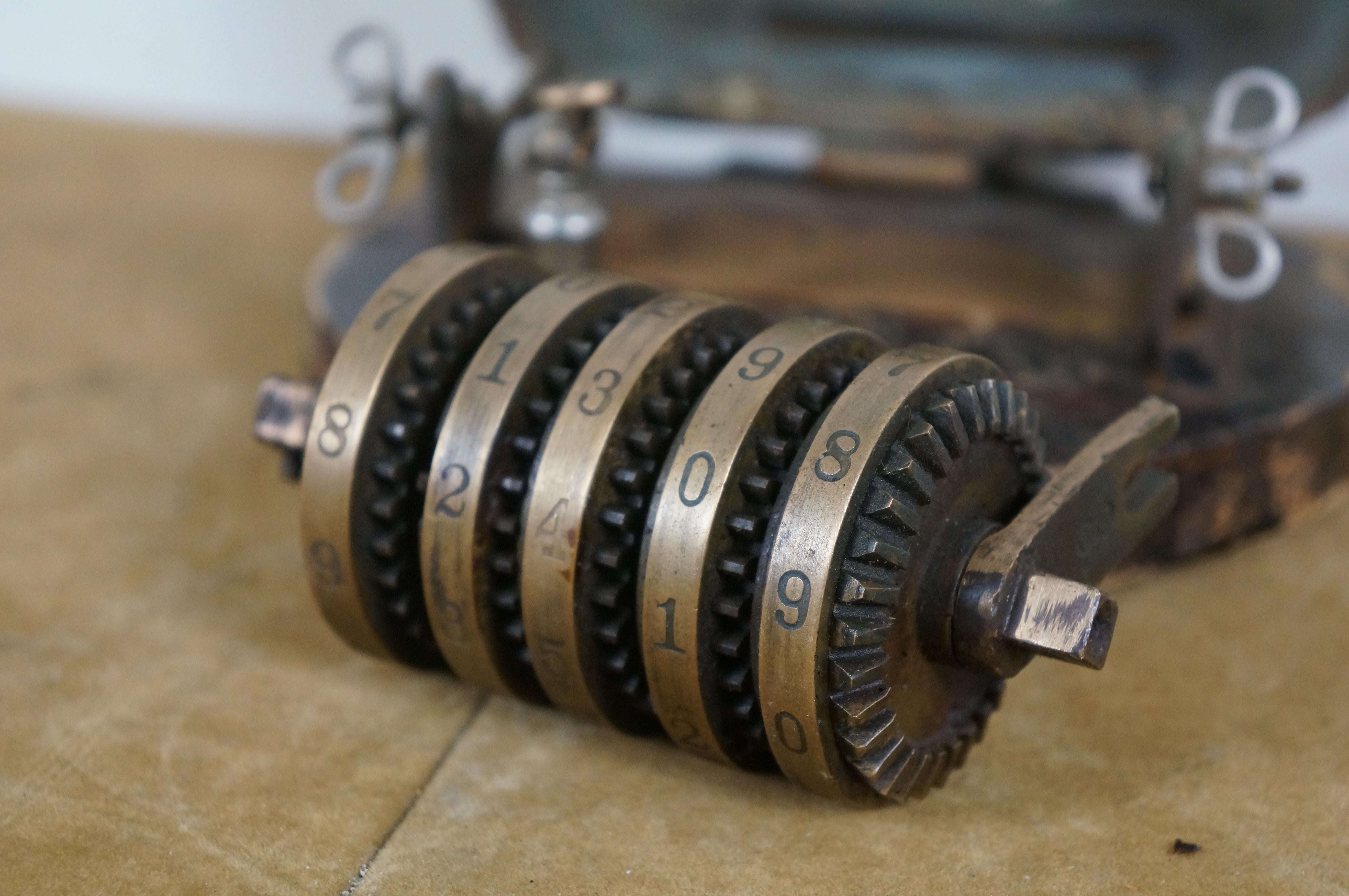 Antike 1910 HV Bright Brass Ballpark Stadion Drehkreuz Counter Cap 6