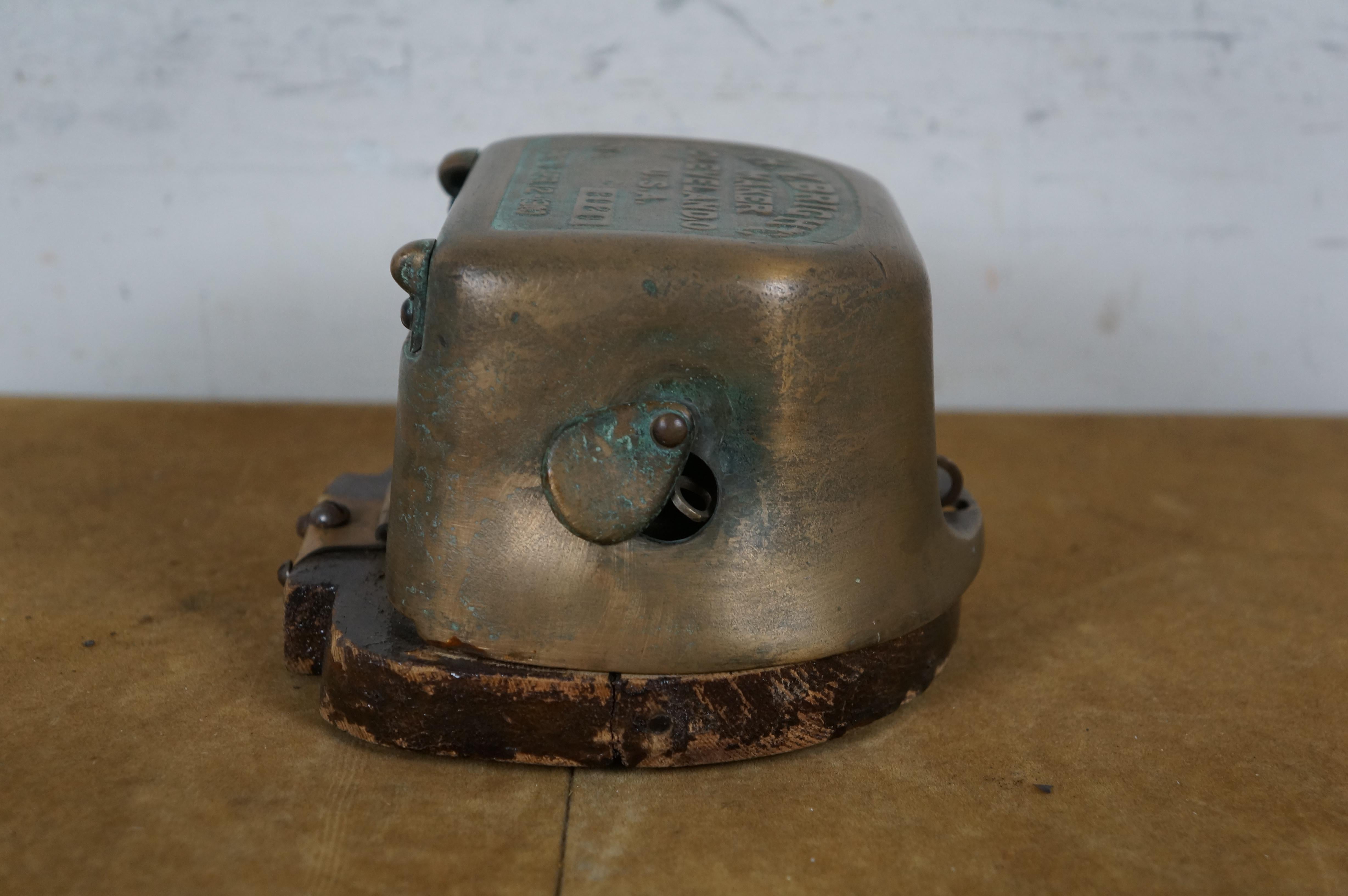 Antike 1910 HV Bright Brass Ballpark Stadion Drehkreuz Counter Cap 6