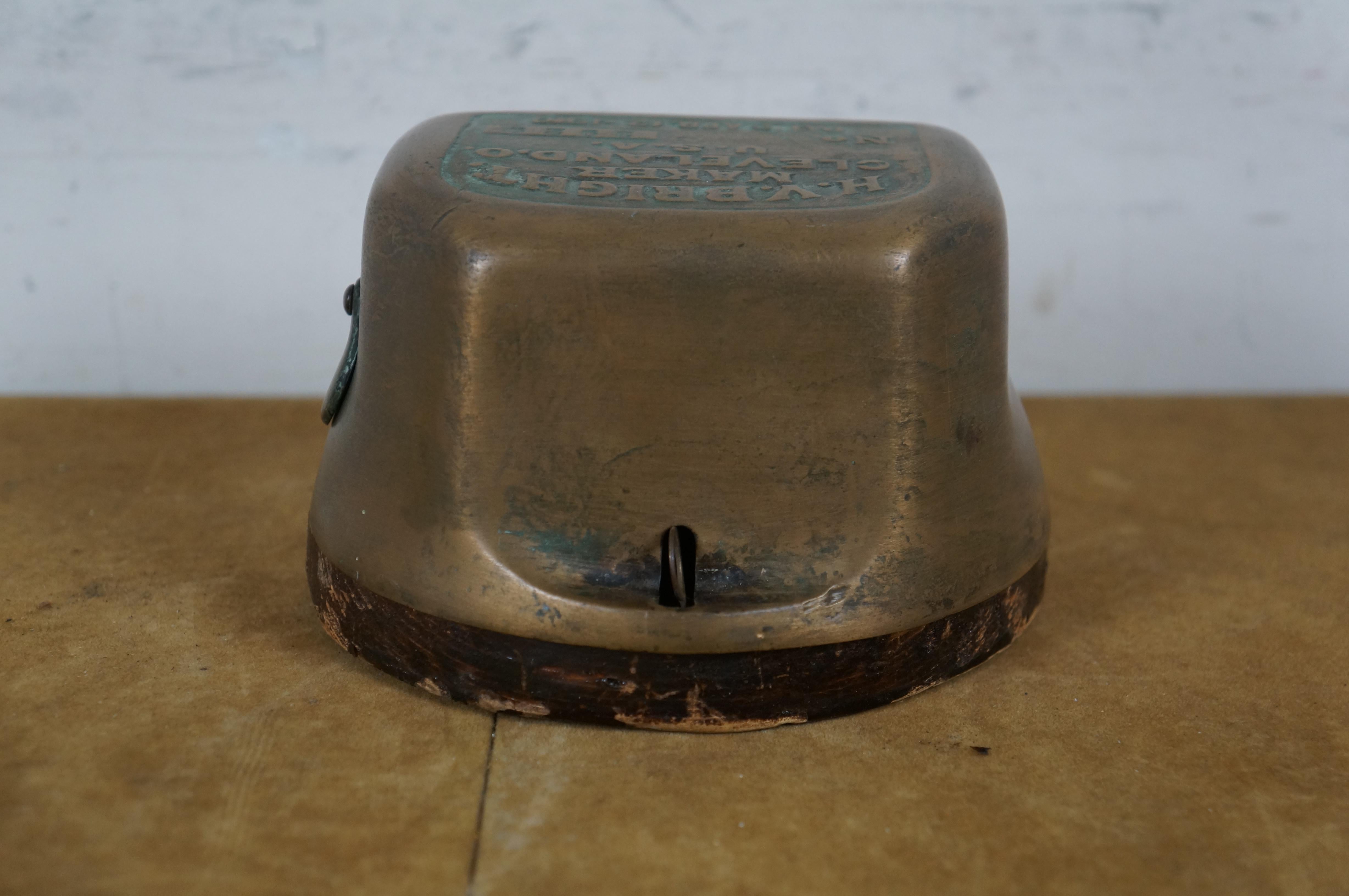 Antike 1910 HV Bright Brass Ballpark Stadion Drehkreuz Counter Cap 6