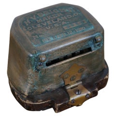 Antike 1910 HV Bright Brass Ballpark Stadion Drehkreuz Counter Cap 6"
