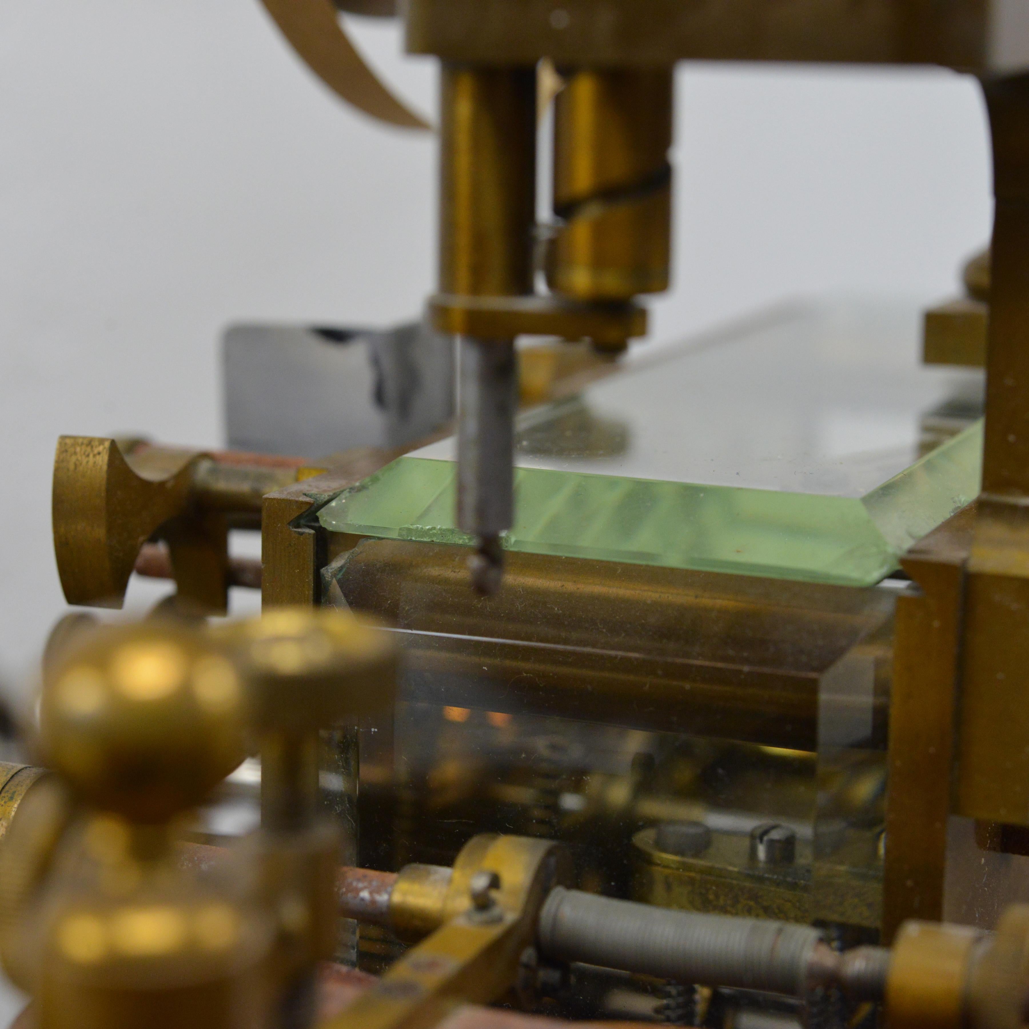 Laiton Registre télégraphique Morse LM Ericsson 1910 ancien, complet, en acajou et laiton en vente