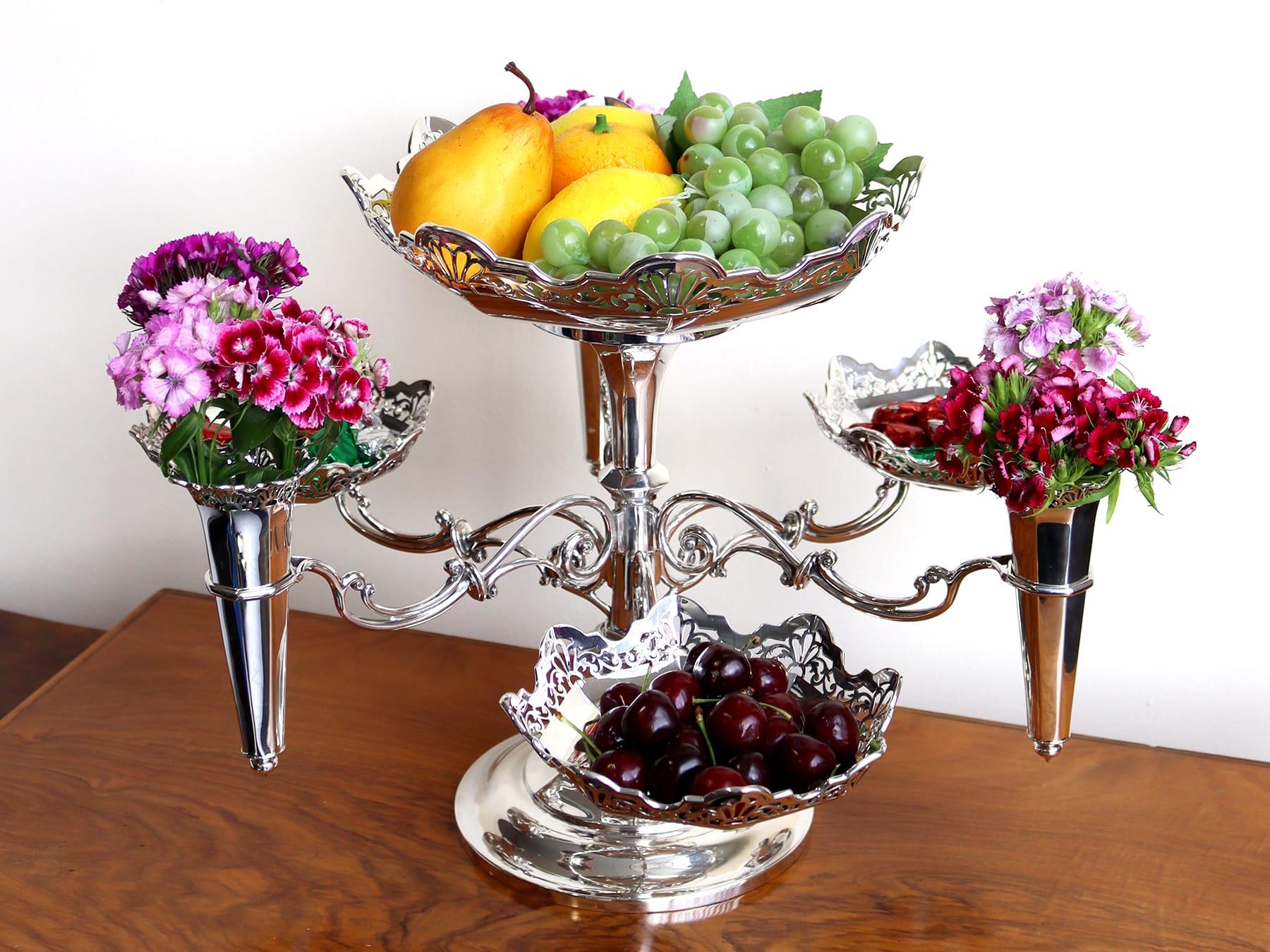 Antike George V 1910 Sterling Silber Epergne / Tafelaufsatz (Edwardian) im Angebot