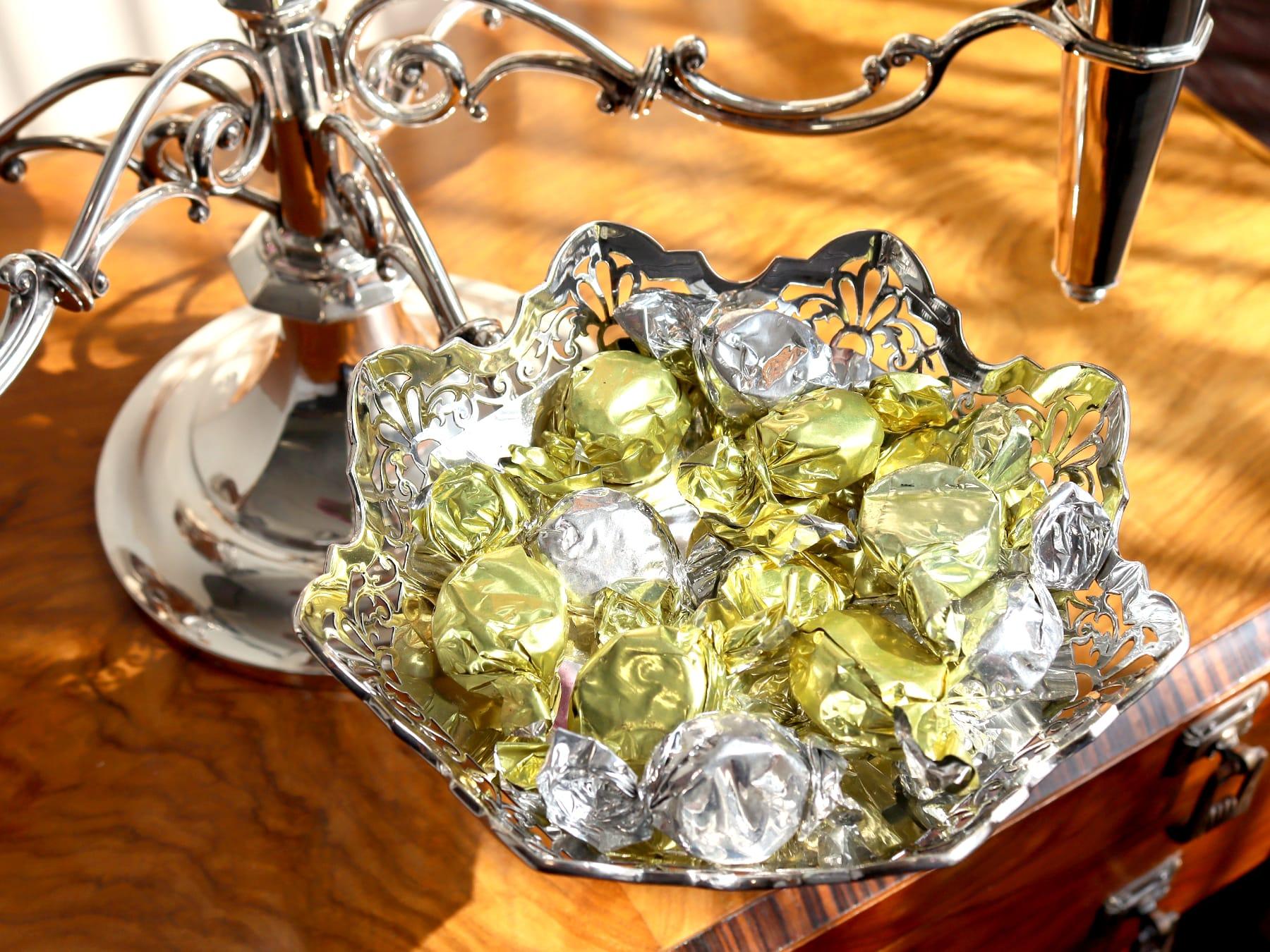 Antike George V 1910 Sterling Silber Epergne / Tafelaufsatz im Zustand „Hervorragend“ im Angebot in Jesmond, Newcastle Upon Tyne
