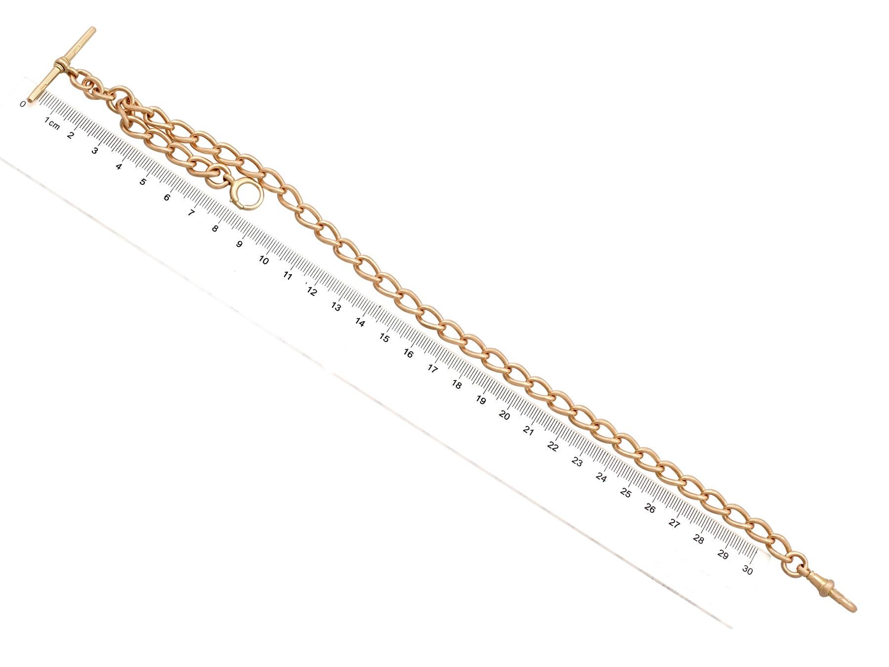 Antique 1910s Yellow Gold Albert Watch Chain 1