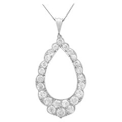 Antique 1910s 2.35 Carat Diamond and Platinum Pendant