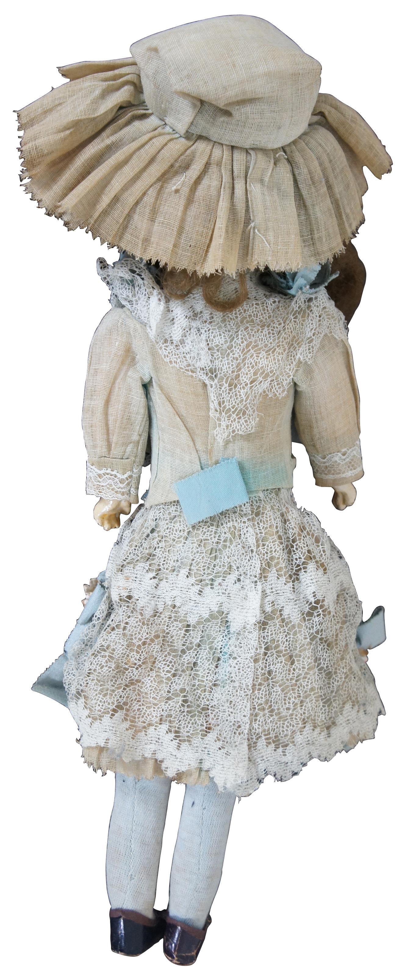 Victorien tardif Ancienne poupée de caractère Wiefel W & Co à tête de bisque Armand Marseille des années 1910 en vente
