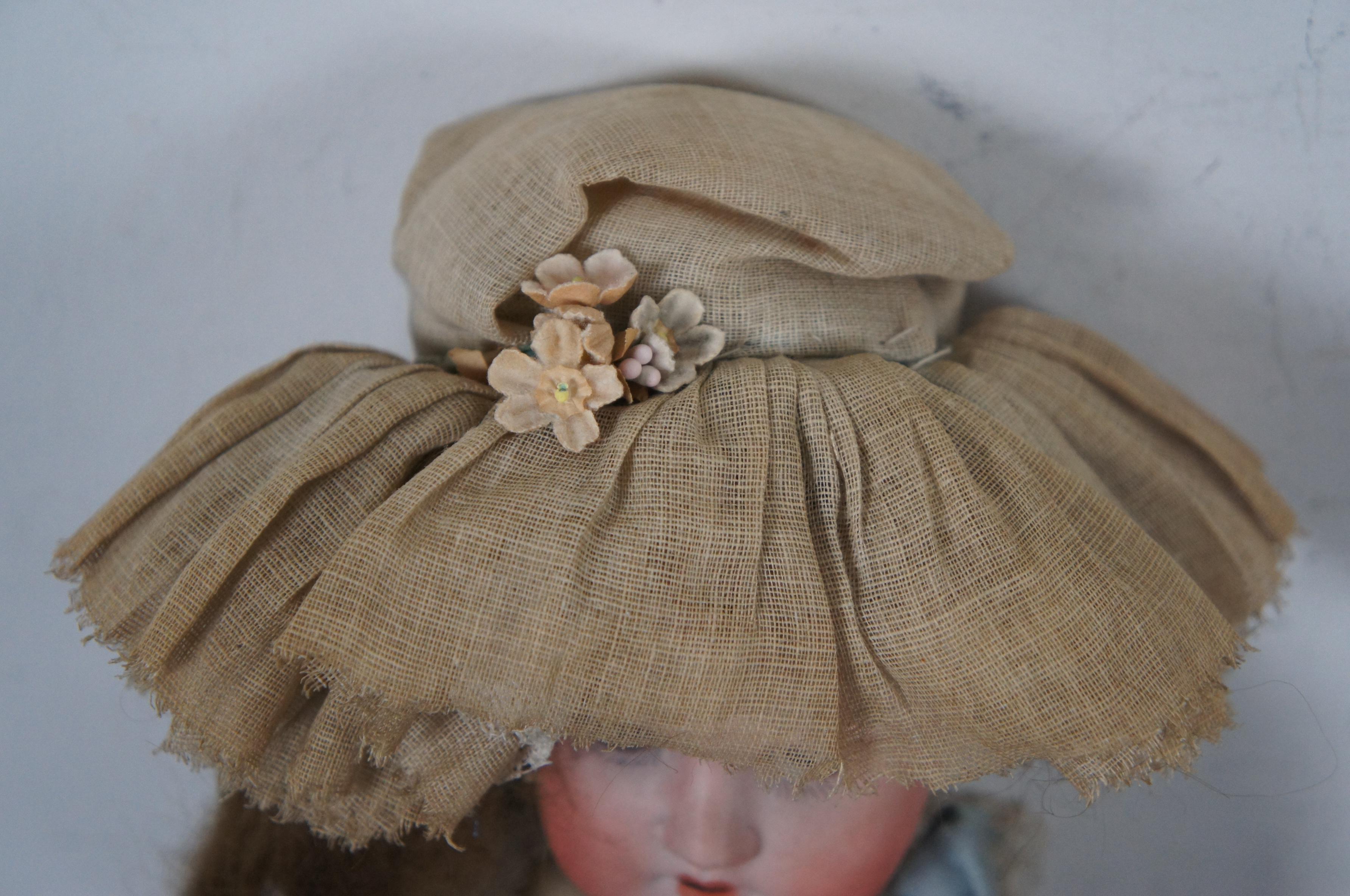 Ceramic Antique 1910s Armand Marseille Bisque Head Wiefel W & Co Character Doll For Sale