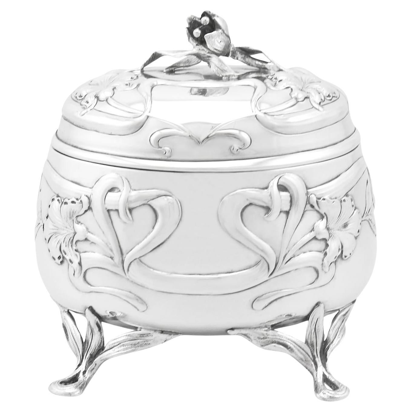 1910s Austro-Hungarian Silver Tea Caddy For Sale