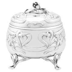 Antique 1910s Austro-Hungarian Silver Tea Caddy