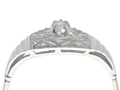 1910s Diamond and White Gold Platinum Set Cocktail Ring